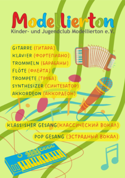 Werbung für Musikkurse